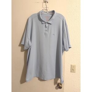 Tommy Bahama IslandZone Mens 2XLT Light Blue Supima Cotton Polo Shirt Golf Beach